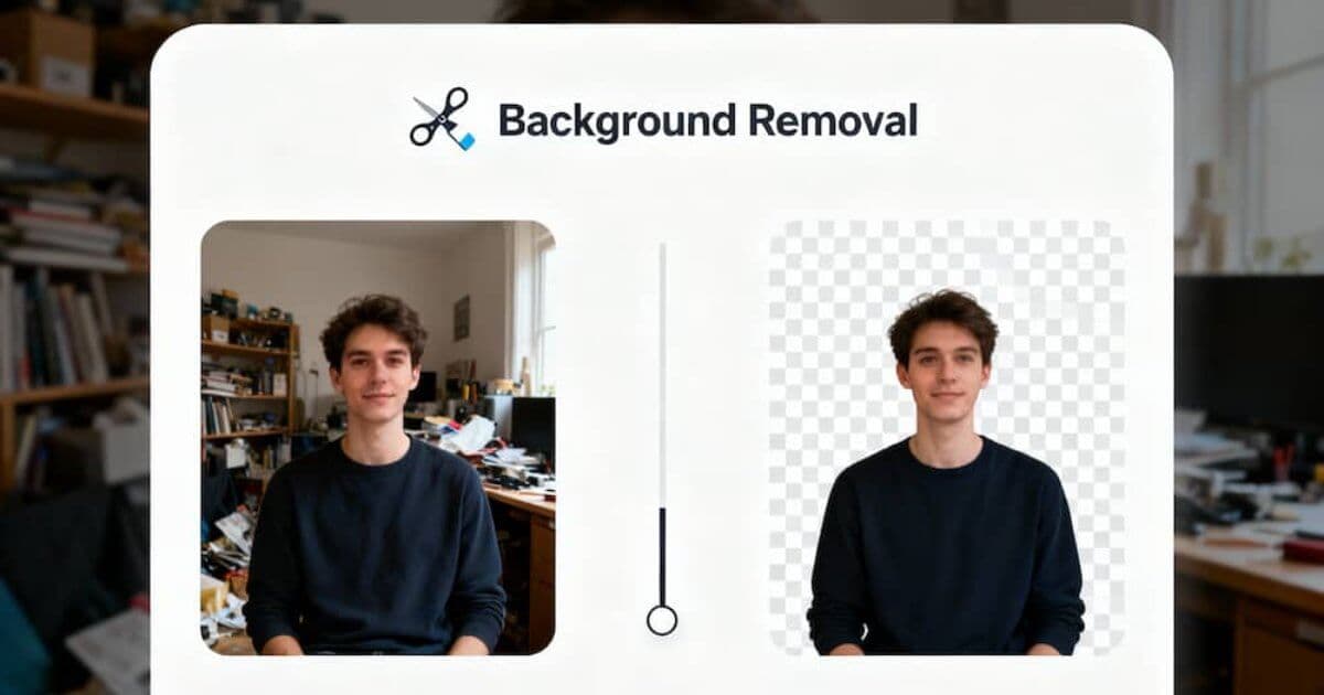 AI background removal showcase